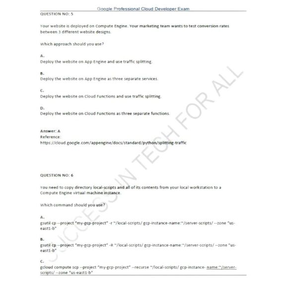 Printout Google Professional Cloud Developer Study Guide - Picture 5 of 6